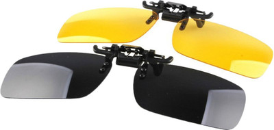 Honestystore Clip on Cycling Goggles(Yellow, Black), Black;yellow