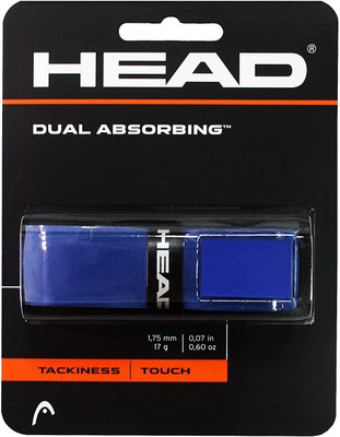 Head Dual Absorbing Tennis Grip Smooth Tacky Grip(Blue, Pack of 1)