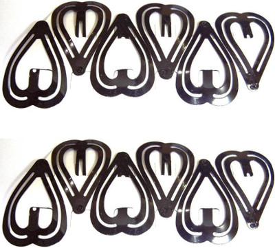 Happy Hours Heart Tic Tac Clip Hair Accessory Set(Black)