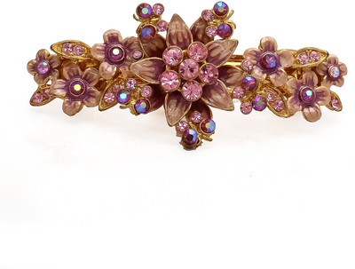 Be You Pink Stones Meena Work Hair Clip(Pink)