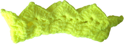 NeedyBee Crochet Neon Green Crown Baby Head Band(Green)