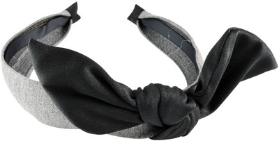 Sarah Black Bow Hair Band(Grey)
