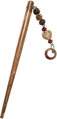 CraftEra Fashionable Handmade Wooden Hair Stck With Beautiful Hanging Bun Stick(Brown)
CraftEra Fashionable Handmade Wooden Hair Stck With Beautiful Hanging Bun Stick(Brown)