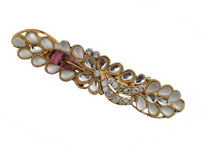Taj Pearl Designer Hair Clip(Gold)