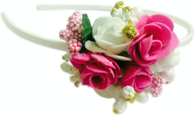 Loops n knots Baby Pink Tiara Hairband Head Band(Pink)