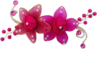 GRACE FASHION VILLA Decorative Flower Hair Clip(Pink)