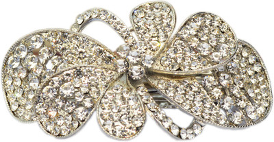 Juhi Creations SW4 Hair Clip(Silver, White)
