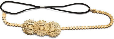 Blueberry Thin Elastics Hair Band(Gold, Black)