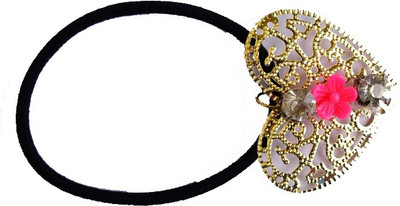 Bows Are Wows Thin Elastics Rubber Band(Black, Gold)