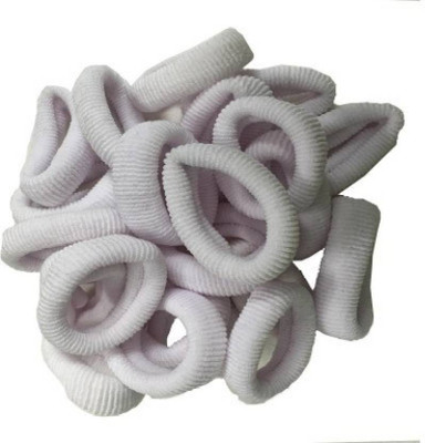 Shop & Shoppee Pack of Medium Size Soft hair band Rubber Band(White)