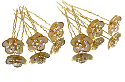 One Personal Care Rich and Royale Diamond Studded Gold Plated Flowery Juda U Fashioner Hair Pin, Hair Accessory Set, Back Pin(Gold)
One Personal Care Rich and Royale Diamond Studded Gold Plated Flowery Juda U Fashioner Hair Pin, Hair Accessory Set, Back Pin(Gold)