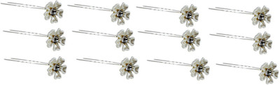 Pink Rose Princess Charm Hair Pin(White)