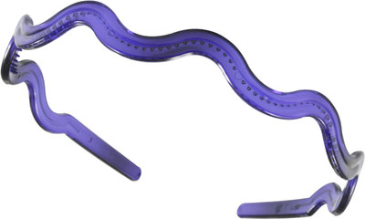 Sarah Wavy Plastic Hair Band(Purple)