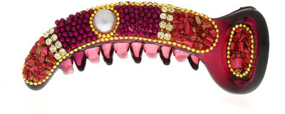 Anuradha Art Stylish Banana Clip(Pink)