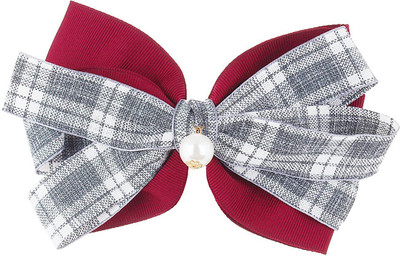 Fayon Fabulous Statement White And Maroon Fashionable Hair Clip(Pink)