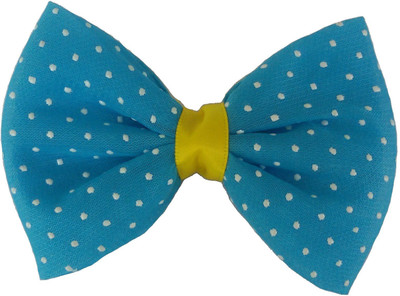 Viva Fashions Polka Dots Bow Hair Clip(Blue)