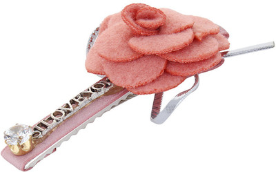 Fayon Chic Stylish Peach Rose White Hair Pin(Pink)