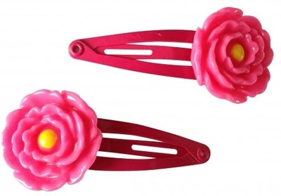 NeedyBee Flower Pack of Two Baby Snap Hair Clip(Pink)