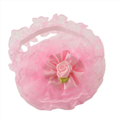 Crayon Flakes Terry Rings Hair Band(Pink)