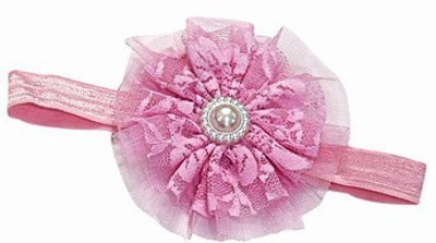 Pinkblueindia Baby Net Flower with Cute Motifs Head Band(Pink)
