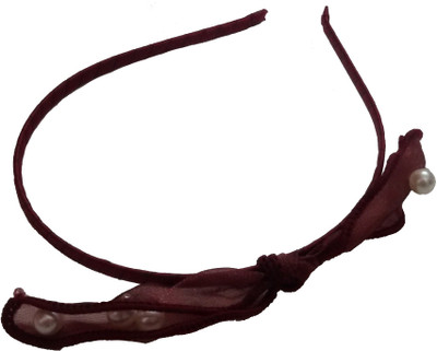 Viva Fashions Girls Bow Twisted Knot Hair Band(Maroon)