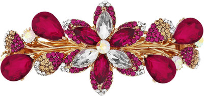 Mansiyaorange party wear fancy accessories Hair Clip(Pink)