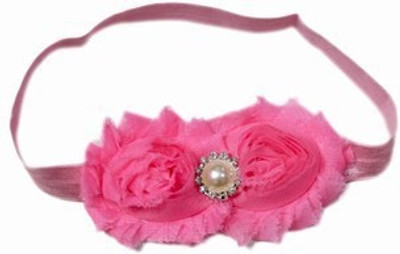 Pinkblueindia Cute Pearls Net Floral Baby Head Band(Pink)