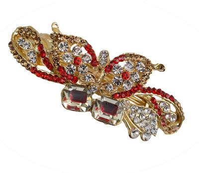 Taj Pearl Designer Hair Clip(Gold)