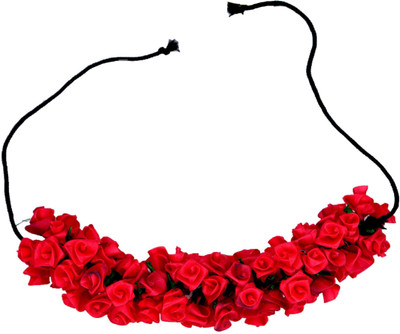 AmberRoze Thin Elastic Hair Band(Red)