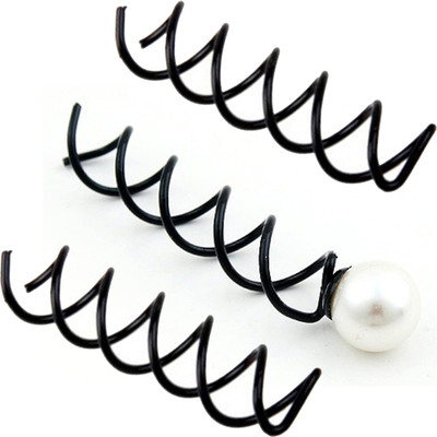 SENECIO 'S 3Pc Simple & With Imitation Pearl Spiral Spin Screw Magic Barrette Coil Combo Hair Pin(Black)
SENECIO 'S 3Pc Simple & With Imitation Pearl Spiral Spin Screw Magic Barrette Coil Combo Hair Pin(Black)