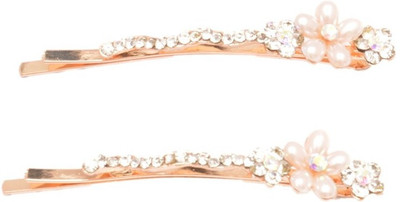 Shopaholic Fashion Metal Crystal Hair Clip(Gold)