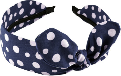 Sarah Polka Dot Bow Hair Band(Blue)
