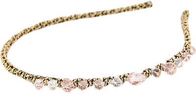 Young & Forever Juliette Headband Hair Band(Golden, pink)