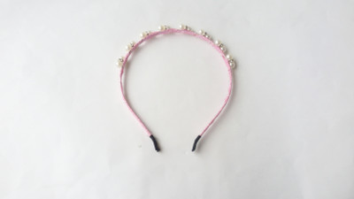 Viva Fashions Pearl Hair Band(Pink, White)