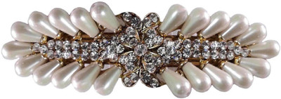 Shreya Collection Cream Colour Hair Barrette Clutcher Clip Alligator Buckle with Faux Pearl - 10008 Back Pin(Multicolor)
Shreya Collection Cream Colour Hair Barrette Clutcher Clip Alligator Buckle with Faux Pearl - 10008 Back Pin(Multicolor)