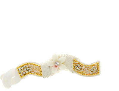 Anuradha Art Stylish Banana Clip(White)