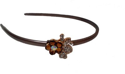 Modish Look Fancy Stylish Women Head Band(Brown)
