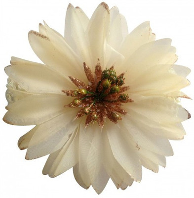 AkinosKIDS Glitter Flower Girl Soft Baby Head Band(White)