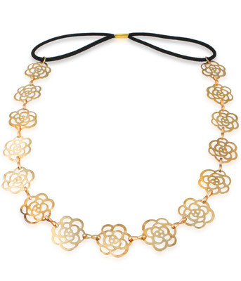 Fasherati Gold Roses Headband Hair Band(Gold)
