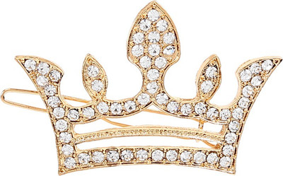 Pink Rose Princess Charm Hair Clip(Gold)