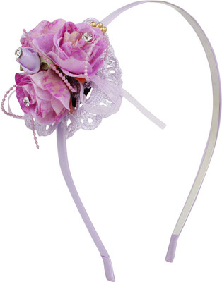 Fayon Party Style Diva Purple Roses Hair Band(Purple)