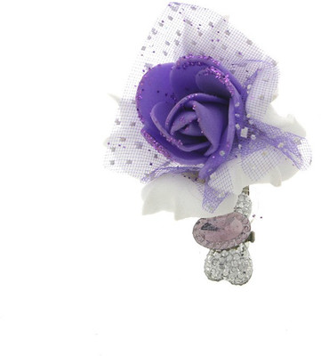 Anuradha Art Simply Beautiful Hair Pin(Purple, White)