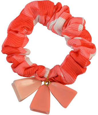 Sarah Orange Fabric Hair Rubber Band for Women Rubber Band(Orange)