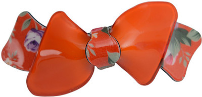 Taj Pearl Designer Hair Clip(Orange)