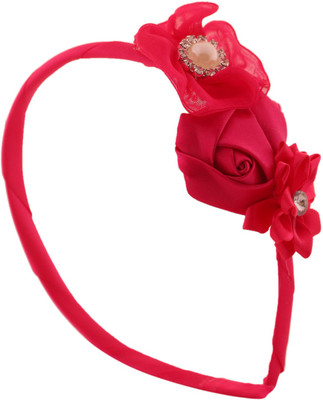 Pikaboo Roses And Pearls Hair Band(Pink)