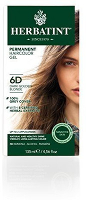 Herbatint Herbatint Permanent Herbal Haircolor Gel, Dark Golden Blonde 6D, 4.56 Ounce Hair Color(Multicolor)
Herbatint Herbatint Permanent Herbal Haircolor Gel, Dark Golden Blonde 6D, 4.56 Ounce Hair Color(Multicolor)