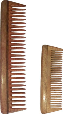 Ginni Marketing Combo of 2 Neem Wood Combs (detangler:regular size-7.5" and small/baby-4" )
Ginni Marketing Combo of 2 Neem Wood Combs (detangler:regular size-7.5" and small/baby-4" )