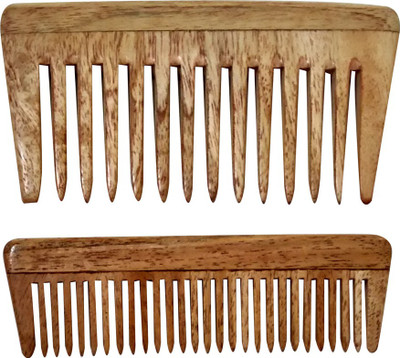 Ginni Marketing Ginni Neem Wood Baby/Pocket Comb (Lengths 10.2 & 10.5 cm each)