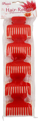 Daiou Red Pack of 5 Hair Curler(Red)