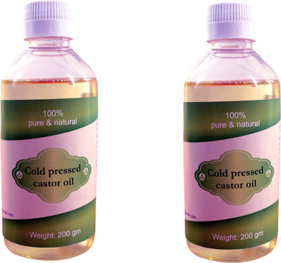 Royal Cold pressed castor oil pack of 2 Nos (200ml) Hair Oil(400 ml)